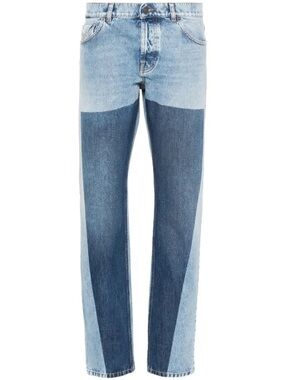 Diesel Women's Two-Tone Blue Straight Jeans